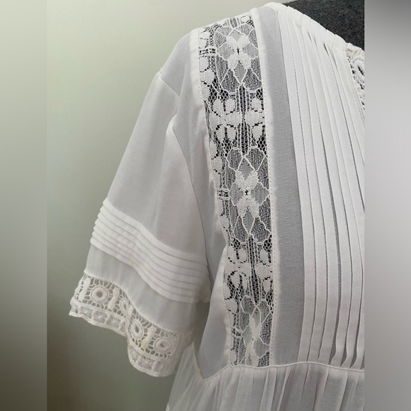 MAEVE Women’s White Lace Tunic Size: M (Anthropologie) - Picture 3 of 8
